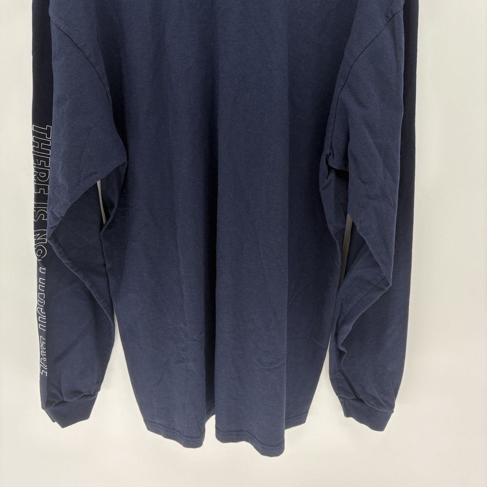 Vintage Nike Blue Long Sleeve Shirt Puff Print Embossed Embroidery Men XL - Picture 9 of 9